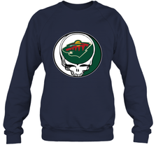 Minnesota Wild Grateful Dead Steal Your Face Hockey NHL Adult Sweatshirt Adult Sweatshirt - VeigarTee