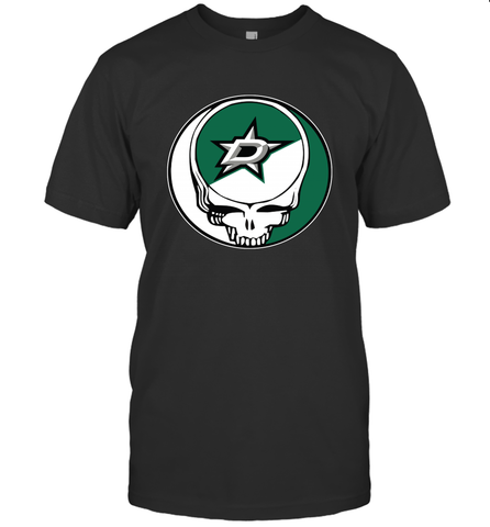 Dallas Stars Grateful Dead Steal Your Face Hockey NHL Mens T-Shirt Mens T-Shirt / Black / S Mens T-Shirt - VeigarTee