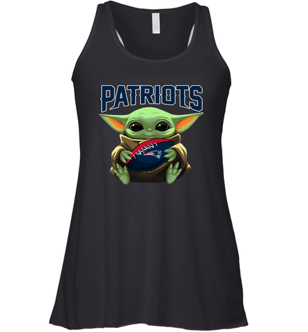 Baby Yoda Loves The New England Patriots Star Wars Baby Yoda Hugs Patriots NFL Womens Racerback Tank Top Womens Racerback Tank Top / Black / XS Womens Racerback Tank Top - VeigarTee