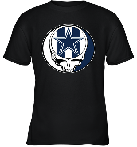 Dallas Cowboys Grateful Dead Steal Your Face NFL Football Youth T-Shirt Youth T-Shirt / Black / XS Youth T-Shirt - VeigarTee