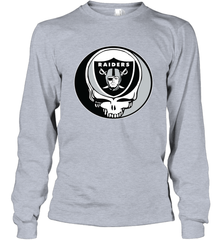 Oakland Raiders Grateful Dead Steal Your Face NFL Football Adult Long Sleeve T-Shirt Adult Long Sleeve T-Shirt - VeigarTee