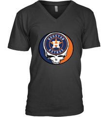 Houston Astros Grateful Dead Steal Your Face Baseball Mens V-Neck T-Shirt Mens V-Neck T-Shirt - VeigarTee