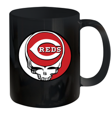 Cincinnati Reds Grateful Dead Steal Your Face Baseball Ceramic Mug 11oz Ceramic Mug 11oz - VeigarTee