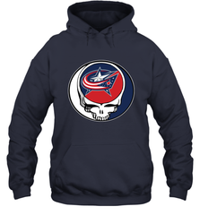 Columbus Blue Grateful Dead Steal Your Face Hockey NHL Adult Hoodie Sweatshirt Adult Hoodie Sweatshirt - VeigarTee