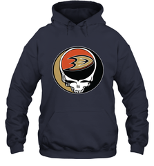 Anaheim Ducks Grateful Dead Steal Your Face Hockey NHL Adult Hoodie Sweatshirt Adult Hoodie Sweatshirt - VeigarTee
