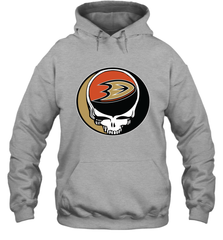 Anaheim Ducks Grateful Dead Steal Your Face Hockey NHL Adult Hoodie Sweatshirt Adult Hoodie Sweatshirt - VeigarTee