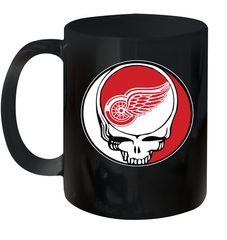Detroit Red Wings Grateful Dead Steal Your Face Hockey NHL Ceramic Mug 11oz Ceramic Mug 11oz - VeigarTee