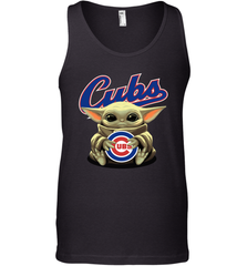 Baby Yoda Hugs Loves The Chicago Cubs Baseball Mens Tank Top Mens Tank Top - VeigarTee