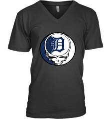 Detroit Tigers Grateful Dead Steal Your Face Baseball Mens V-Neck T-Shirt Mens V-Neck T-Shirt - VeigarTee