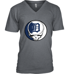 Detroit Tigers Grateful Dead Steal Your Face Baseball Mens V-Neck T-Shirt Mens V-Neck T-Shirt - VeigarTee
