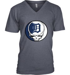 Detroit Tigers Grateful Dead Steal Your Face Baseball Mens V-Neck T-Shirt Mens V-Neck T-Shirt - VeigarTee