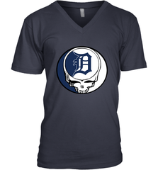 Detroit Tigers Grateful Dead Steal Your Face Baseball Mens V-Neck T-Shirt Mens V-Neck T-Shirt - VeigarTee