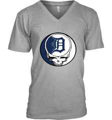 Detroit Tigers Grateful Dead Steal Your Face Baseball Mens V-Neck T-Shirt Mens V-Neck T-Shirt - VeigarTee