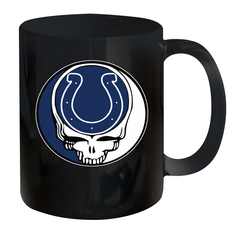 Indianapolis Colts Grateful Dead Steal Your Face NFL Football Ceramic Mug 11oz Ceramic Mug 11oz - VeigarTee
