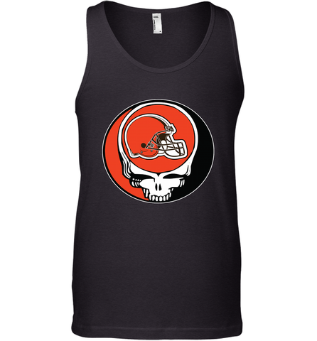 Cleveland Browns Grateful Dead Steal Your Face NFL Football Mens Tank Top Mens Tank Top / Black / XS Mens Tank Top - VeigarTee