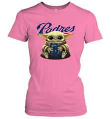 Baby Yoda Hugs Loves The San Diego Padres Baseball Womens T-Shirt Womens T-Shirt - VeigarTee