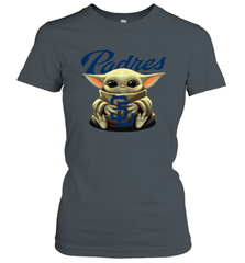 Baby Yoda Hugs Loves The San Diego Padres Baseball Womens T-Shirt Womens T-Shirt - VeigarTee