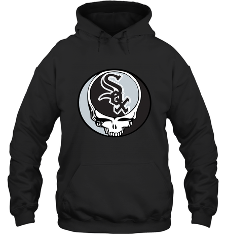 Chicago White Sox Grateful Dead Steal Your Face Baseball Adult Hoodie Sweatshirt Adult Hoodie Sweatshirt / Black / S Adult Hoodie Sweatshirt - VeigarTee