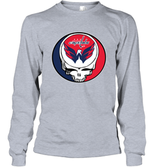 Washington Capitals Grateful Dead Steal Your Face Hockey NHL Adult Long Sleeve T-Shirt Adult Long Sleeve T-Shirt - VeigarTee
