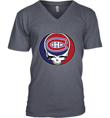 Montreal Canadiens Grateful Dead Steal Your Face Hockey NHL Mens V-Neck T-Shirt Mens V-Neck T-Shirt - VeigarTee