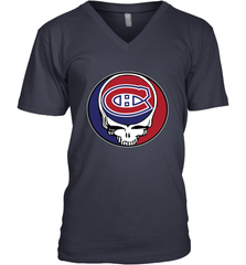 Montreal Canadiens Grateful Dead Steal Your Face Hockey NHL Mens V-Neck T-Shirt Mens V-Neck T-Shirt - VeigarTee