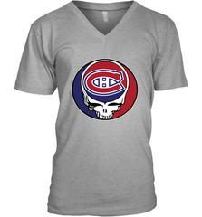 Montreal Canadiens Grateful Dead Steal Your Face Hockey NHL Mens V-Neck T-Shirt Mens V-Neck T-Shirt - VeigarTee