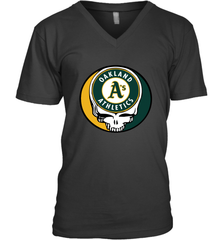 Oakland Athletics Grateful Dead Steal Your Face Baseball Mens V-Neck T-Shirt Mens V-Neck T-Shirt - VeigarTee