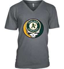 Oakland Athletics Grateful Dead Steal Your Face Baseball Mens V-Neck T-Shirt Mens V-Neck T-Shirt - VeigarTee