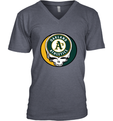 Oakland Athletics Grateful Dead Steal Your Face Baseball Mens V-Neck T-Shirt Mens V-Neck T-Shirt - VeigarTee