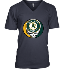 Oakland Athletics Grateful Dead Steal Your Face Baseball Mens V-Neck T-Shirt Mens V-Neck T-Shirt - VeigarTee