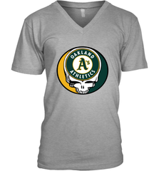 Oakland Athletics Grateful Dead Steal Your Face Baseball Mens V-Neck T-Shirt Mens V-Neck T-Shirt - VeigarTee