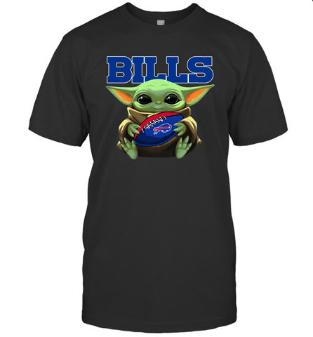 Baby Yoda Loves The Buffalo Bills Star Wars Baby Yoda Hugs Bills NFL Mens T-Shirt Mens T-Shirt / Black / S Mens T-Shirt - VeigarTee