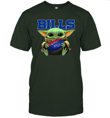 Baby Yoda Loves The Buffalo Bills Star Wars Baby Yoda Hugs Bills NFL Mens T-Shirt Mens T-Shirt - VeigarTee