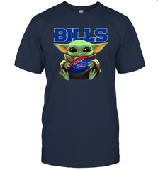 Baby Yoda Loves The Buffalo Bills Star Wars Baby Yoda Hugs Bills NFL Mens T-Shirt Mens T-Shirt - VeigarTee