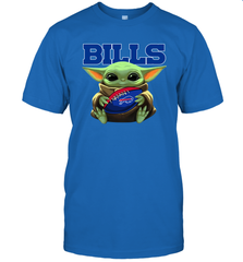 Baby Yoda Loves The Buffalo Bills Star Wars Baby Yoda Hugs Bills NFL Mens T-Shirt Mens T-Shirt - VeigarTee