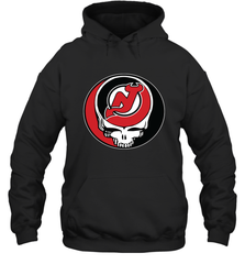 New Jersey Devils Grateful Dead Steal Your Face Hockey NHL Adult Hoodie Sweatshirt Adult Hoodie Sweatshirt - VeigarTee