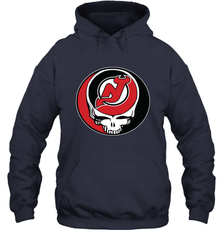 New Jersey Devils Grateful Dead Steal Your Face Hockey NHL Adult Hoodie Sweatshirt Adult Hoodie Sweatshirt - VeigarTee