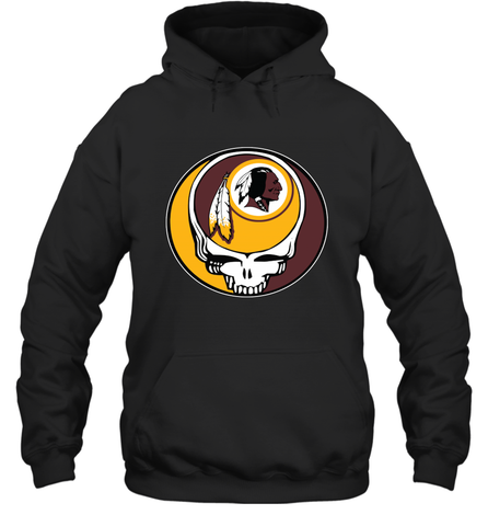 Washington Redskins Grateful Dead Steal Your Face NFL Football Adult Hoodie Sweatshirt Adult Hoodie Sweatshirt / Black / S Adult Hoodie Sweatshirt - VeigarTee
