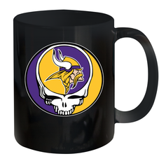 Minnesota Vikings Grateful Dead Steal Your Face NFL Football Ceramic Mug 11oz Ceramic Mug 11oz - VeigarTee