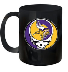 Minnesota Vikings Grateful Dead Steal Your Face NFL Football Ceramic Mug 11oz Ceramic Mug 11oz - VeigarTee