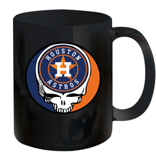 Houston Astros Grateful Dead Steal Your Face Baseball Ceramic Mug 11oz Ceramic Mug 11oz - VeigarTee
