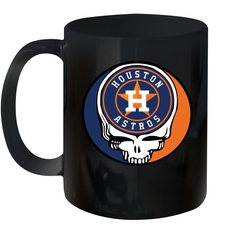 Houston Astros Grateful Dead Steal Your Face Baseball Ceramic Mug 11oz Ceramic Mug 11oz - VeigarTee