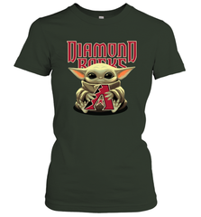 Baby Yoda Hugs Loves The Arizona Diamondbacks Baseball Womens T-Shirt Womens T-Shirt - VeigarTee