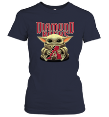 Baby Yoda Hugs Loves The Arizona Diamondbacks Baseball Womens T-Shirt Womens T-Shirt - VeigarTee