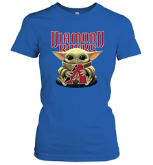 Baby Yoda Hugs Loves The Arizona Diamondbacks Baseball Womens T-Shirt Womens T-Shirt - VeigarTee