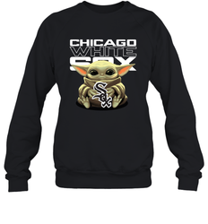 Baby Yoda Hugs Loves The Chicago White Sox Baseball Adult Sweatshirt