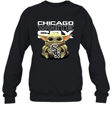 Baby Yoda Hugs Loves The Chicago White Sox Baseball Adult Sweatshirt Adult Sweatshirt - VeigarTee