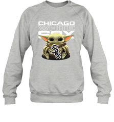 Baby Yoda Hugs Loves The Chicago White Sox Baseball Adult Sweatshirt Adult Sweatshirt - VeigarTee