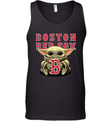 Baby Yoda Hugs Loves The Boston Red Sox Baseball Mens Tank Top