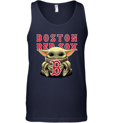 Baby Yoda Hugs Loves The Boston Red Sox Baseball Mens Tank Top
